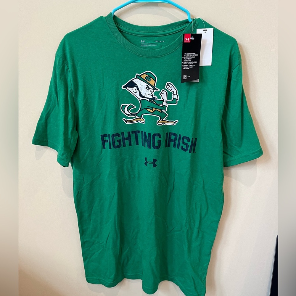 Under Armour Green Short Sleeve Fighting Irish Tee